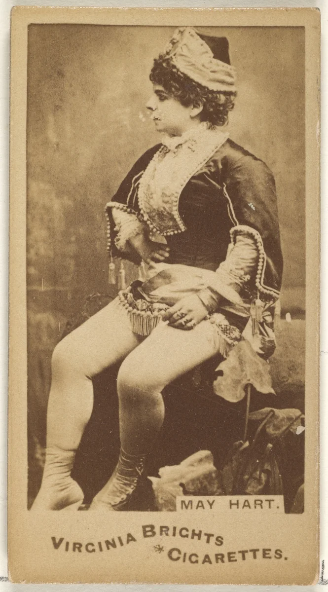 May Hart, from the Actors and Actresses series (N45, Type 1) for Virginia Brights Cigarettes by Allen & Ginter, photograph, 1885-1891