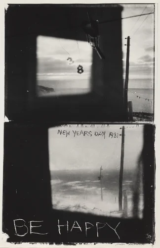 New Year's Day/Be Happy by Robert Frank, photograph, 1981