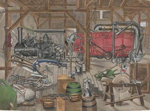 Barn Gangway by Perkins Harnly, index of american design, 1935-1942