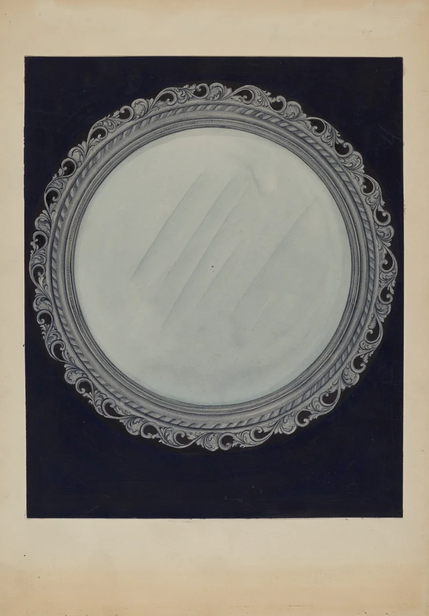 Picture Frame-Carved Wood by Natalie Simon, index of american design, 1936