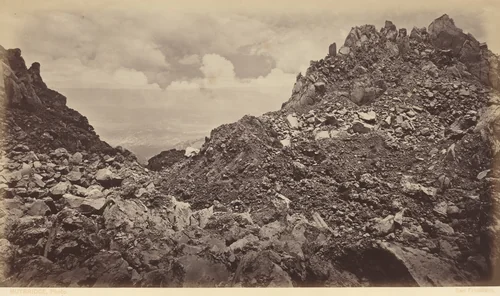 Quezaltenango from the Crater of a Volcano by Eadweard Muybridge, photograph, 1877