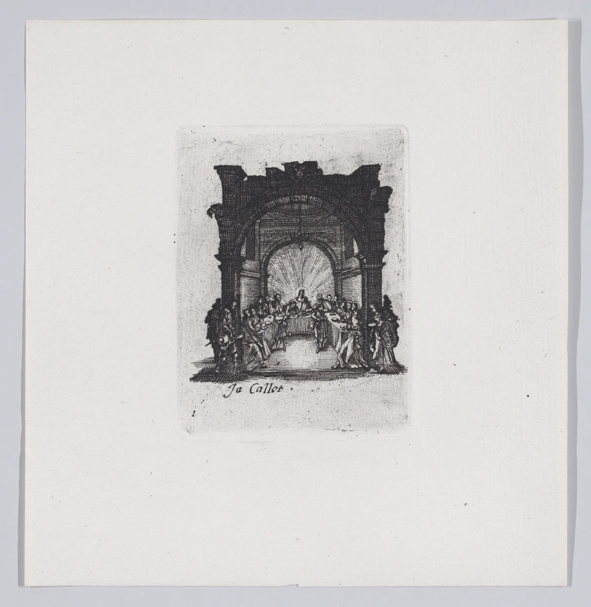 Reverse Copy of La Cène (The Last Supper), from La Petite Passion (The Little Passion) by anonymous, print, 1624-1700