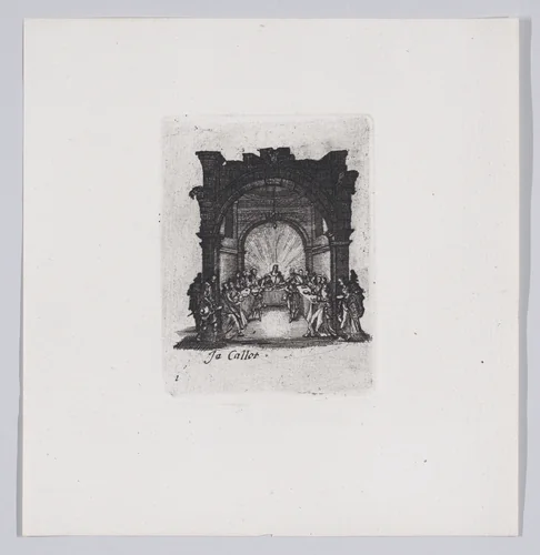 Reverse Copy of La Cène (The Last Supper), from La Petite Passion (The Little Passion) by anonymous, print, 1624-1700