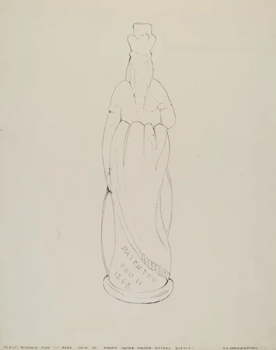Bitters Bottle (Indian) by G.A. Spangenberg, index of american design, 1935-1942