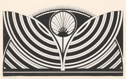 Gestileerd bloemmotief by Samuel Jessurun de Mesquita, print, 1905