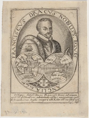 Sir Francis Drake by Jodocus Hondius I, print, 1500-1599