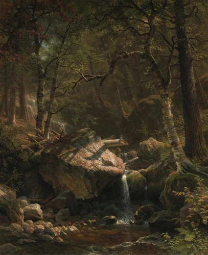 Mountain Brook by Albert Bierstadt, painting, 1863