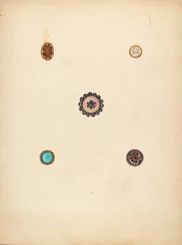 Buttons by Mary Fitzgerald, index of american design, 1940