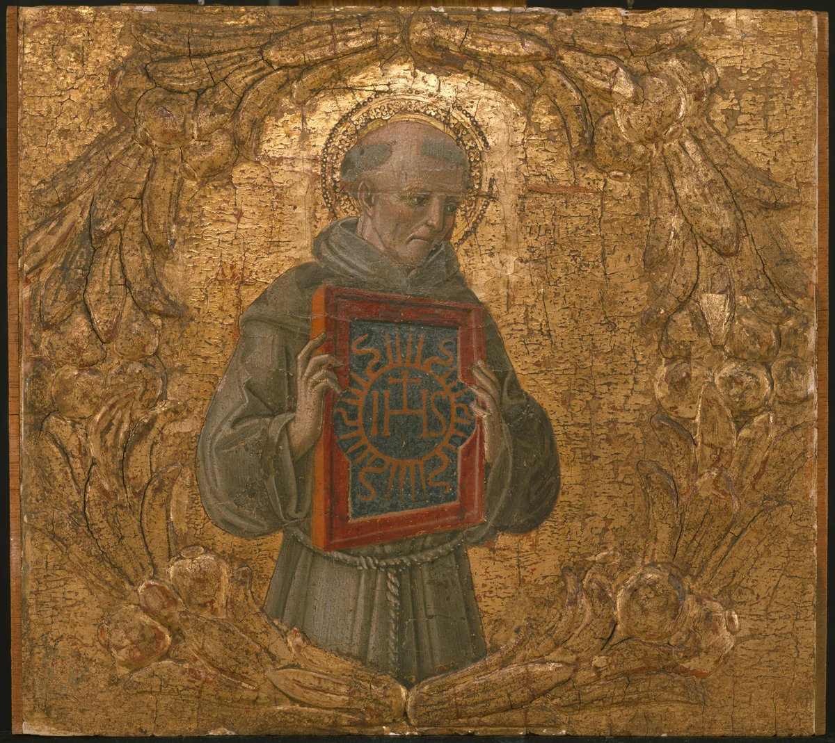 Saint Bernardino by Benvenuto di Giovanni, painting, 1469-1479