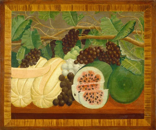 Melons and Grapes by Chipman, painting, 1825-1874