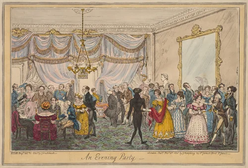 An Evening Party by George Cruikshank, print, 1826