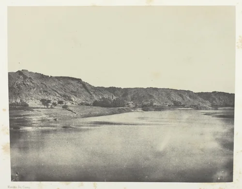 Rive Orientale du Nil (Village de Bab), Vue Prise au Sud Philoe; Nubie, plate 82 from the album "Egypte, Nubie, Palestine et Syrie" (1852) by Maxime Du Camp, photograph, 1849-1851