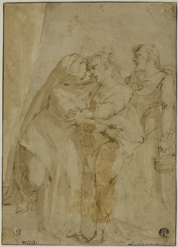 Visitation by Luca Cambiaso, drawing, 1550-1560