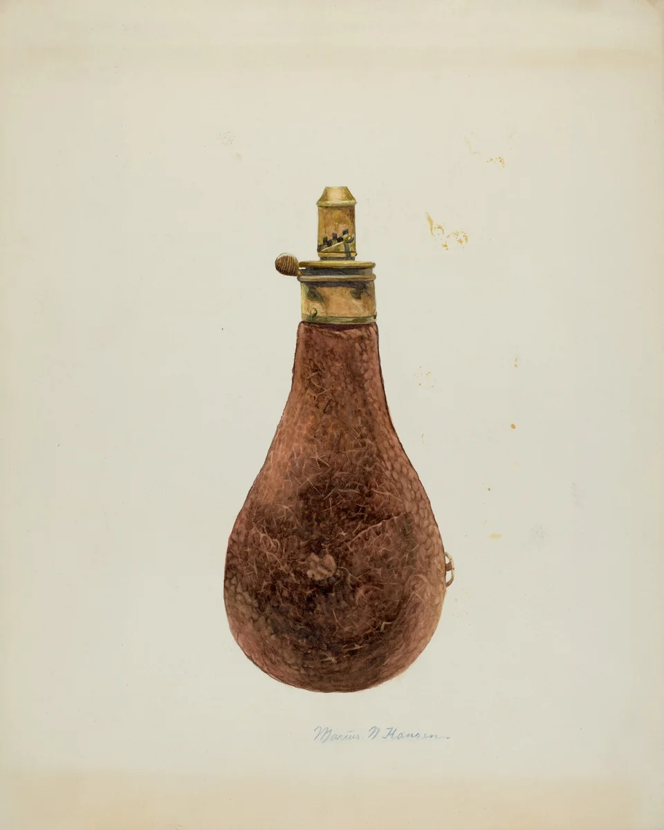 Powder Horn by Marius Hansen, index of american design, 1937