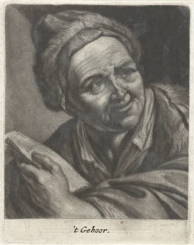 Het gehoor by Jacob Toorenvliet, print, 1651-1719