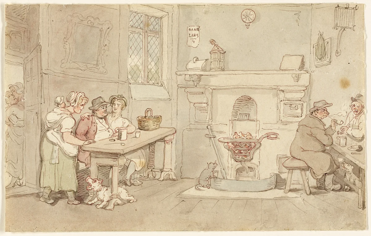 Ale House by Thomas Rowlandson, painting, 1776-1827