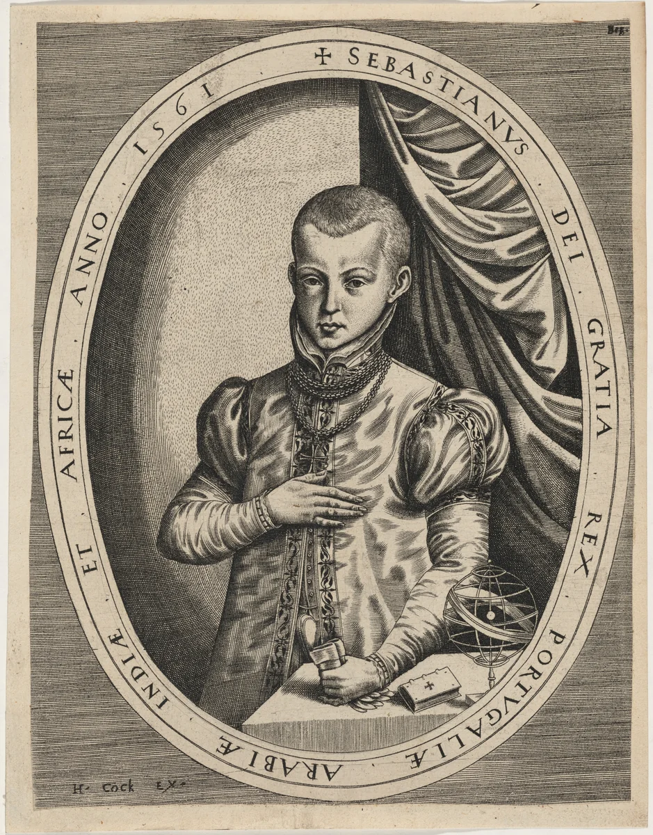 Sebastian, King of Portugal by Hieronymus Cock, print, 1510-1570