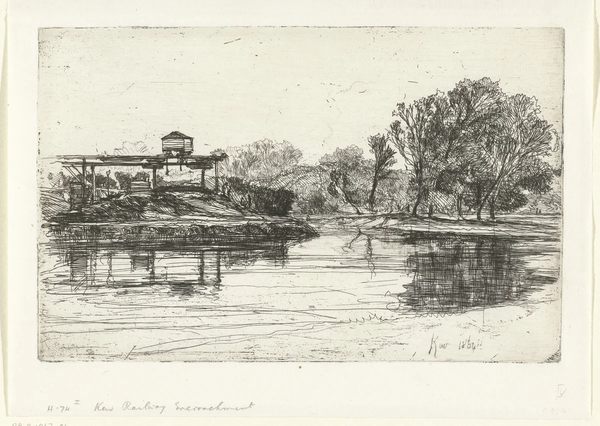 Spoorweg uitbreiding by Francis Seymour-Haden, print, 1864