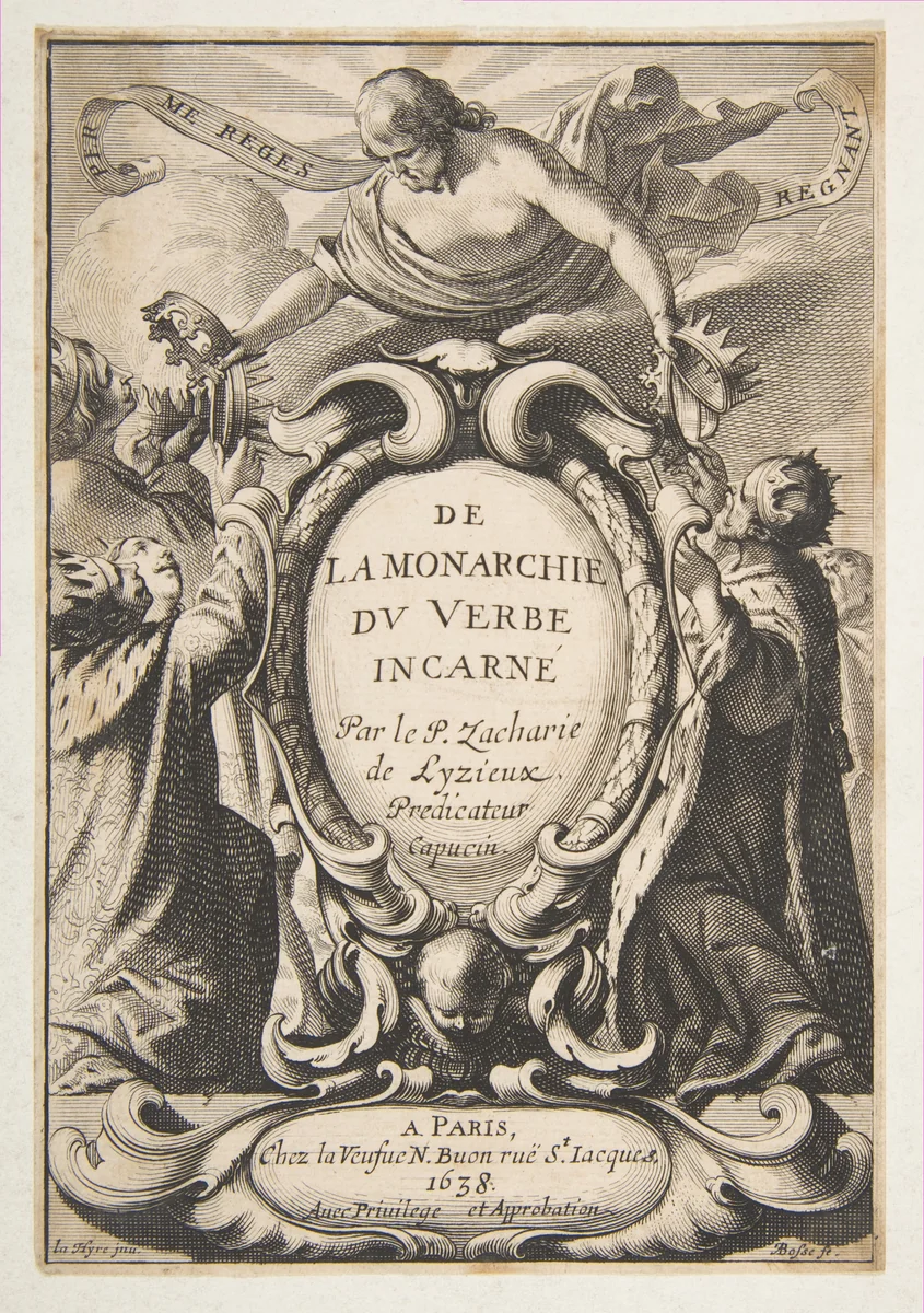 Title-page: De la Monarchie du Verbe incarné by Abraham Bosse, print, 1638