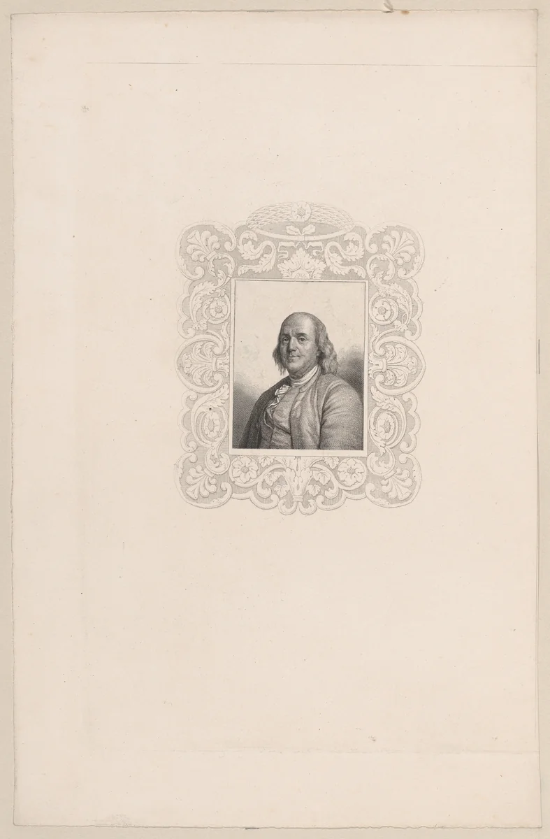 Portrait of Benjamin Franklin by Joseph Siffred Duplessis, print, 1780-1820