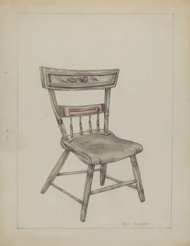 Pa. German Chair by Rosa Burger, index of american design, 1940
