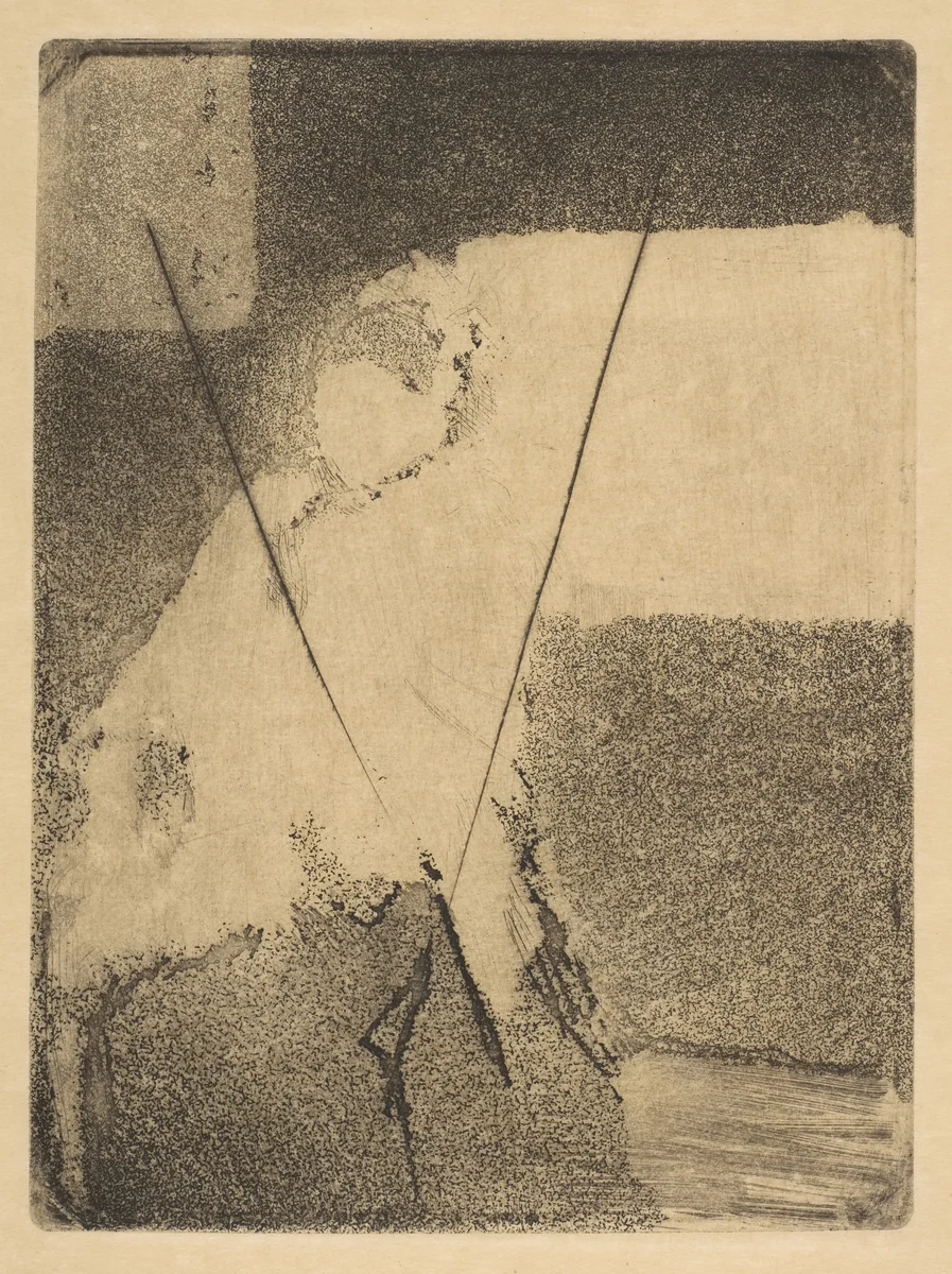 Seated Woman in Bonnet and Shawl by Edgar Degas, print, 1874-1884