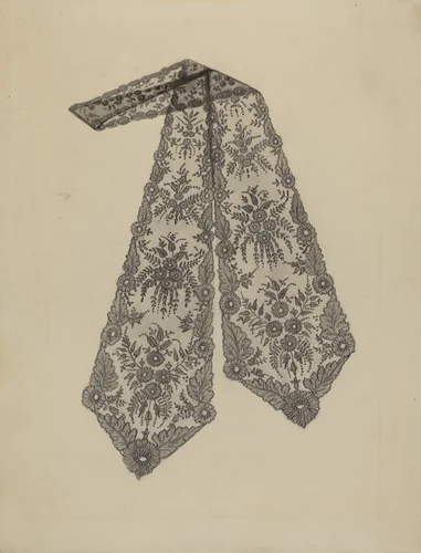 Lace Cravat by Jean Peszel, index of american design, 1935-1942
