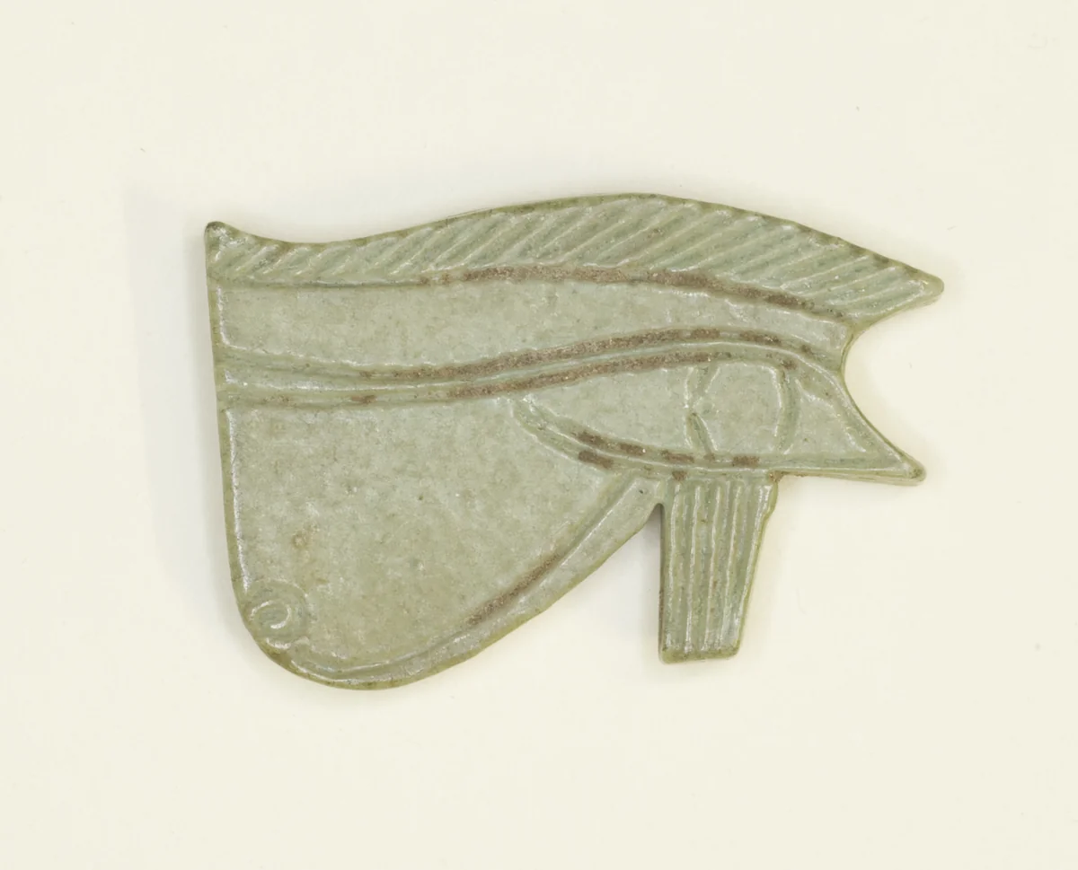 Eye of Horus (Wedjat) Amulet by Egyptian, metalwork, -1069--664