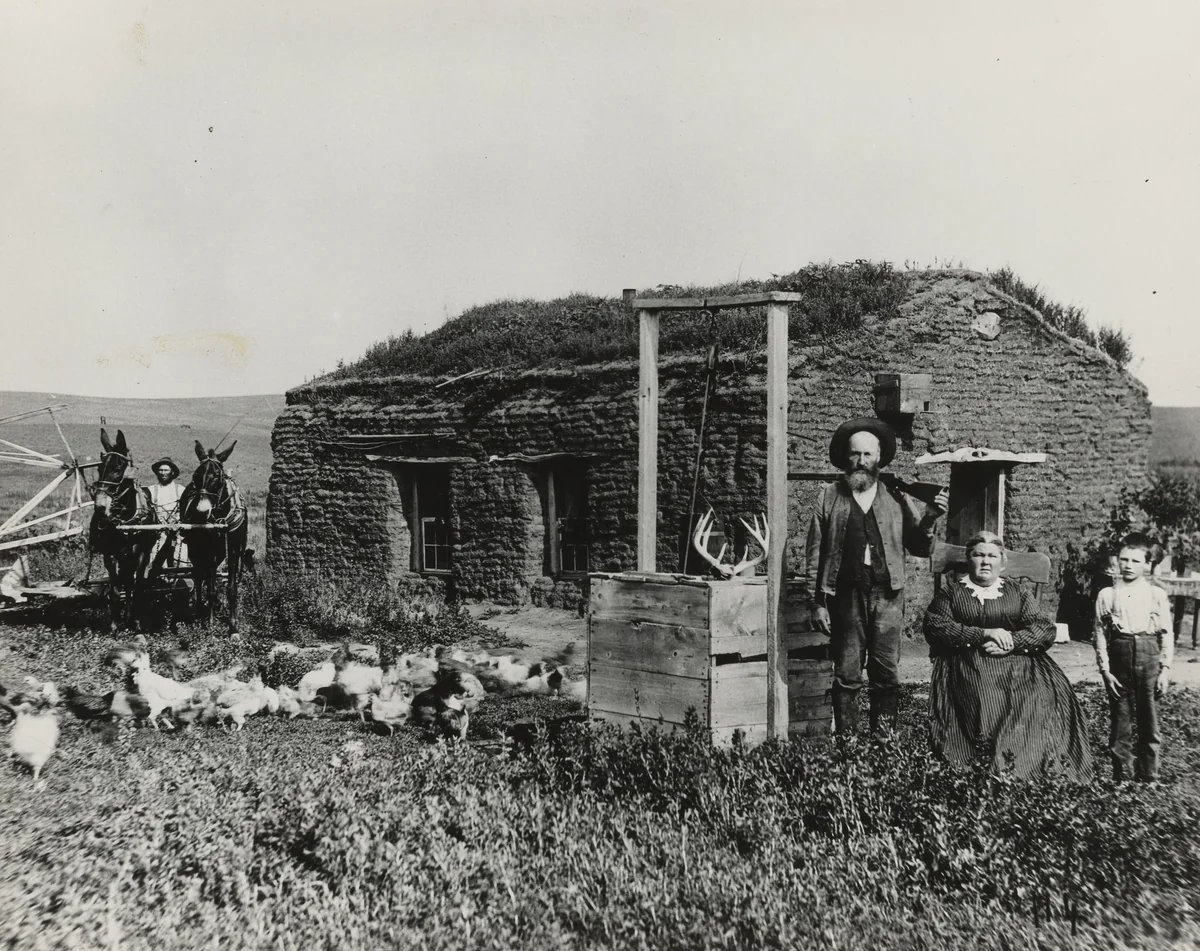 James McCrea Sod Home by Solomon D. Butcher, photograph, 1888
