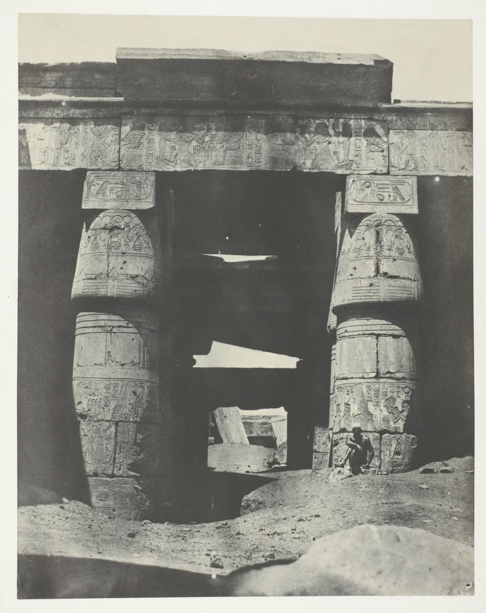 Karnak, Portique du Temple de Khons; Thèbes, plate 29 from the album "Egypte, Nubie, Palestine et Syrie" (1852) by Maxime Du Camp, photograph, 1849-1851