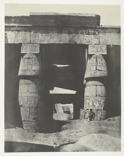 Karnak, Portique du Temple de Khons; Thèbes, plate 29 from the album "Egypte, Nubie, Palestine et Syrie" (1852) by Maxime Du Camp, photograph, 1849-1851