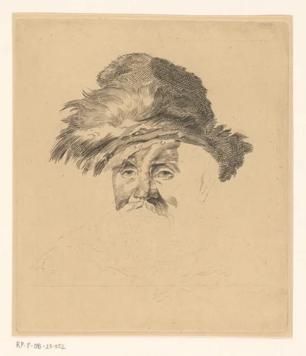 Manskop by Pieter de Mare, print, 1768-1796