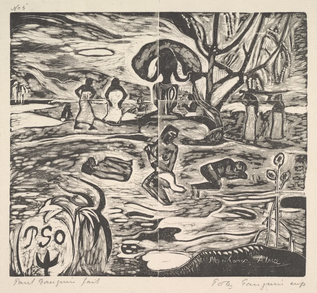 The Day of God by Paul Gauguin, print, 1894-1895