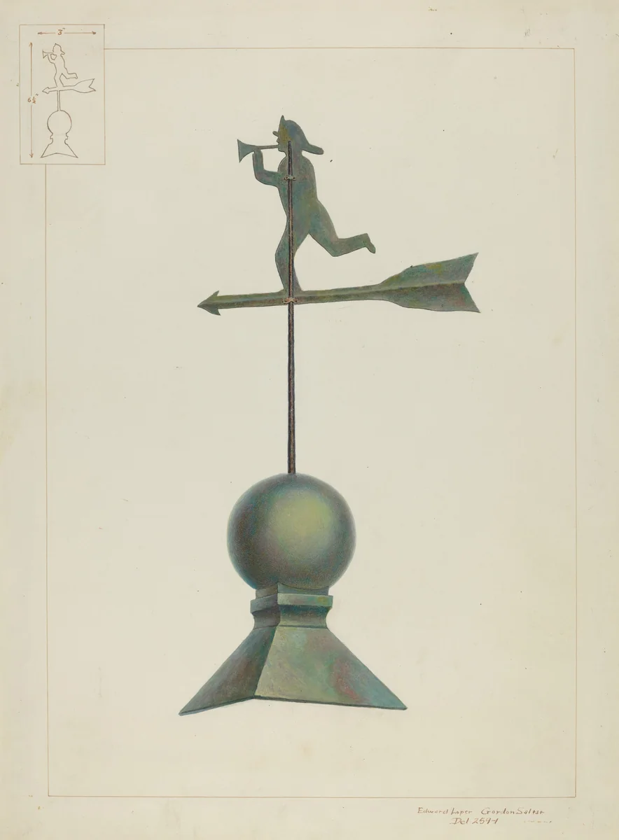 Weather Vane by Edward Loper, index of american design, 1937