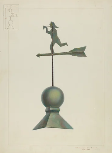 Weather Vane by Edward Loper, index of american design, 1937