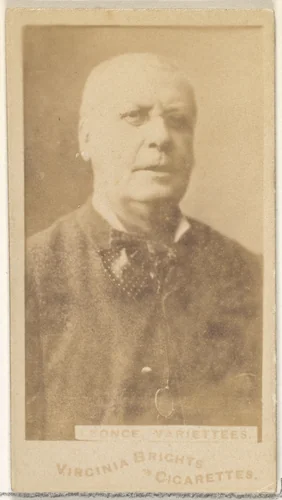 Leonce, Variettees, from the Actors and Actresses series (N45, Type 1) for Virginia Brights Cigarettes by Allen & Ginter, photograph, 1885-1891
