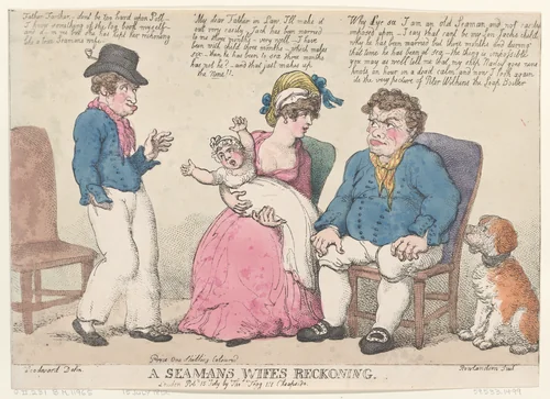A Seaman's Wife's Reckoning by Thomas Rowlandson, print, 1812