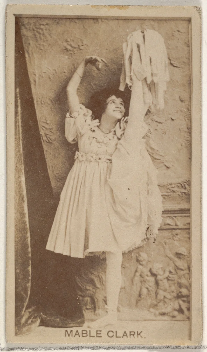 Mabel Clark, from the Actors and Actresses series (N45, Type 8) for Virginia Brights Cigarettes by Allen & Ginter, photograph, 1885-1891