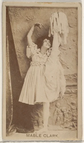 Mabel Clark, from the Actors and Actresses series (N45, Type 8) for Virginia Brights Cigarettes by Allen & Ginter, photograph, 1885-1891