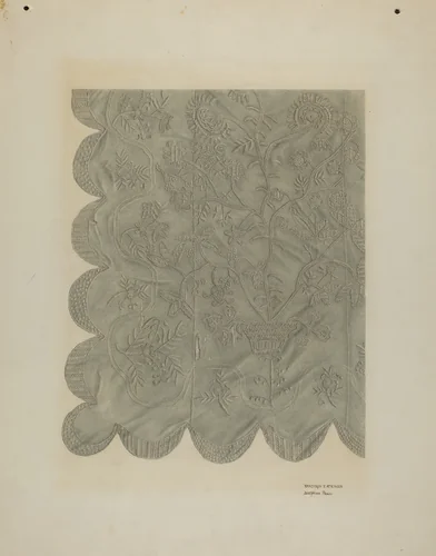 Coverlet by Randolph Atkinson; Josephine Prado, index of american design, 1935-1942