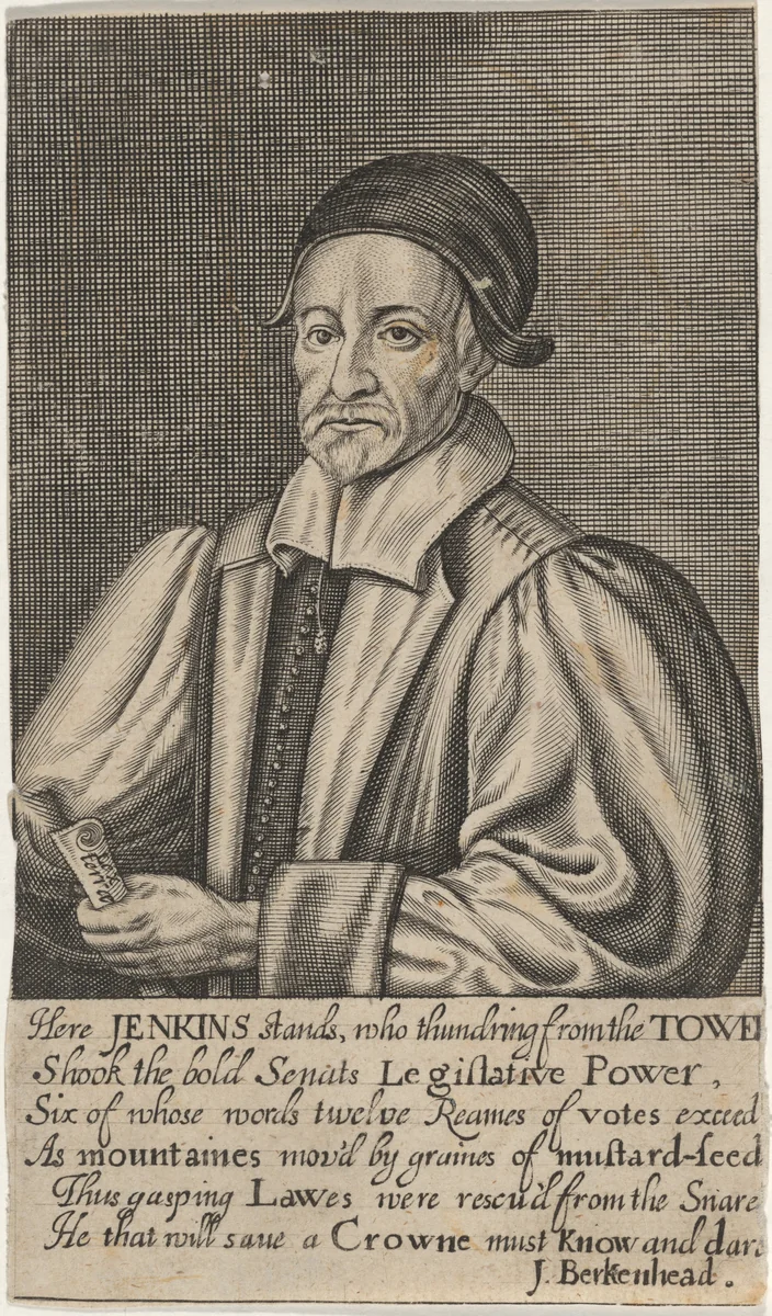 David Jenkins by Anonymous Artist; William Marshall, print, 1569-1677
