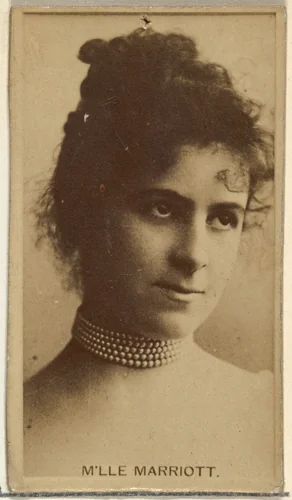 M'lle Marriott, from the Actors and Actresses series (N145-8) issued by Duke Sons & Co. to promote Duke Cigarettes by W. Duke, Sons & Co., photograph, 1890-1895