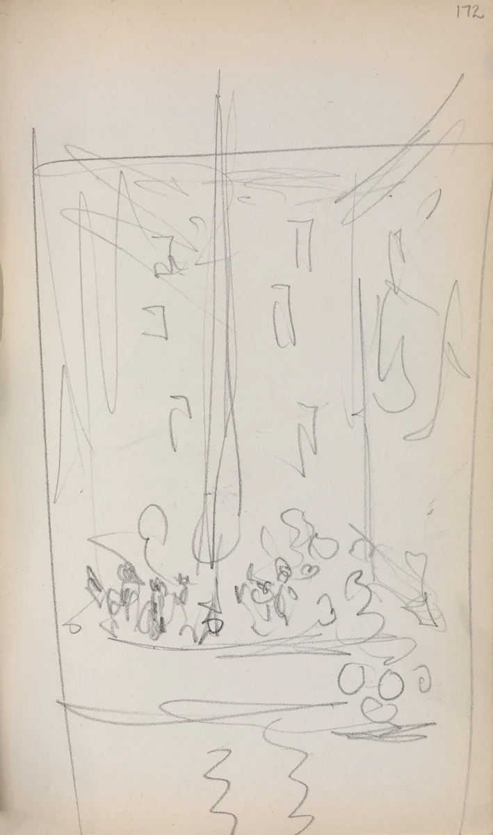 Italian Sketchbook: Boat with Figures (page 172) by Maurice Prendergast, book, 1898-1899
