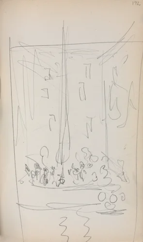 Italian Sketchbook: Boat with Figures (page 172) by Maurice Prendergast, book, 1898-1899