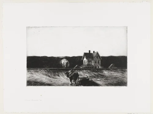 American Landscape by Edward Hopper, print, 1920