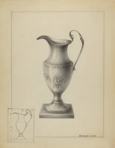 Silver Creamer by Nicholas Zupa, index of american design, 1936