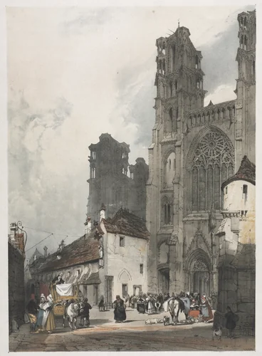 Picturesque Architecture in Paris, Ghent, Antwerp, Rouen: Laon, France by Thomas Shotter Boys, other, 1839
