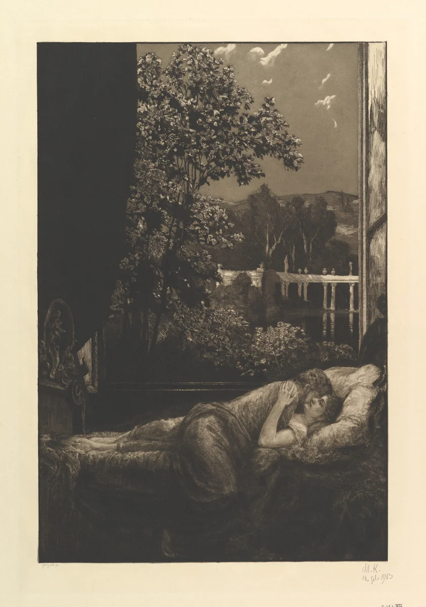 Happiness (from the series A Love) by Max Klinger, print, 1887-1903