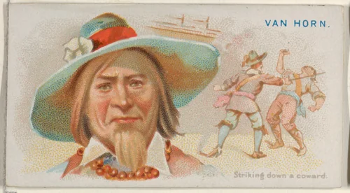 Van Horn, Striking Down a Coward, from the Pirates of the Spanish Main series (N19) for Allen & Ginter Cigarettes by Allen & Ginter, print, 1886-1891