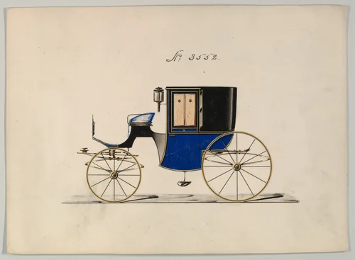 Brougham #3552 by Brewster & Co., drawing, 1879